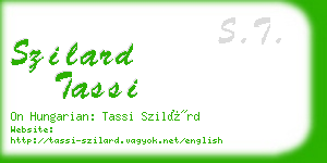 szilard tassi business card